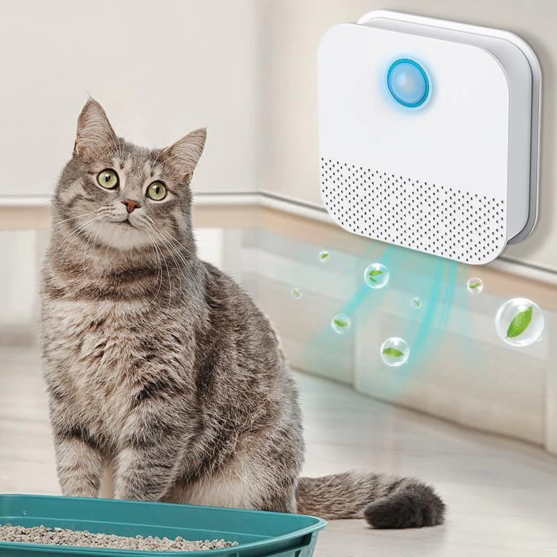 Portable Electric Air Purifier for Pets Fresh Air & Odor Remover Rechargeable with Pet Stain Removal Stocked Feature